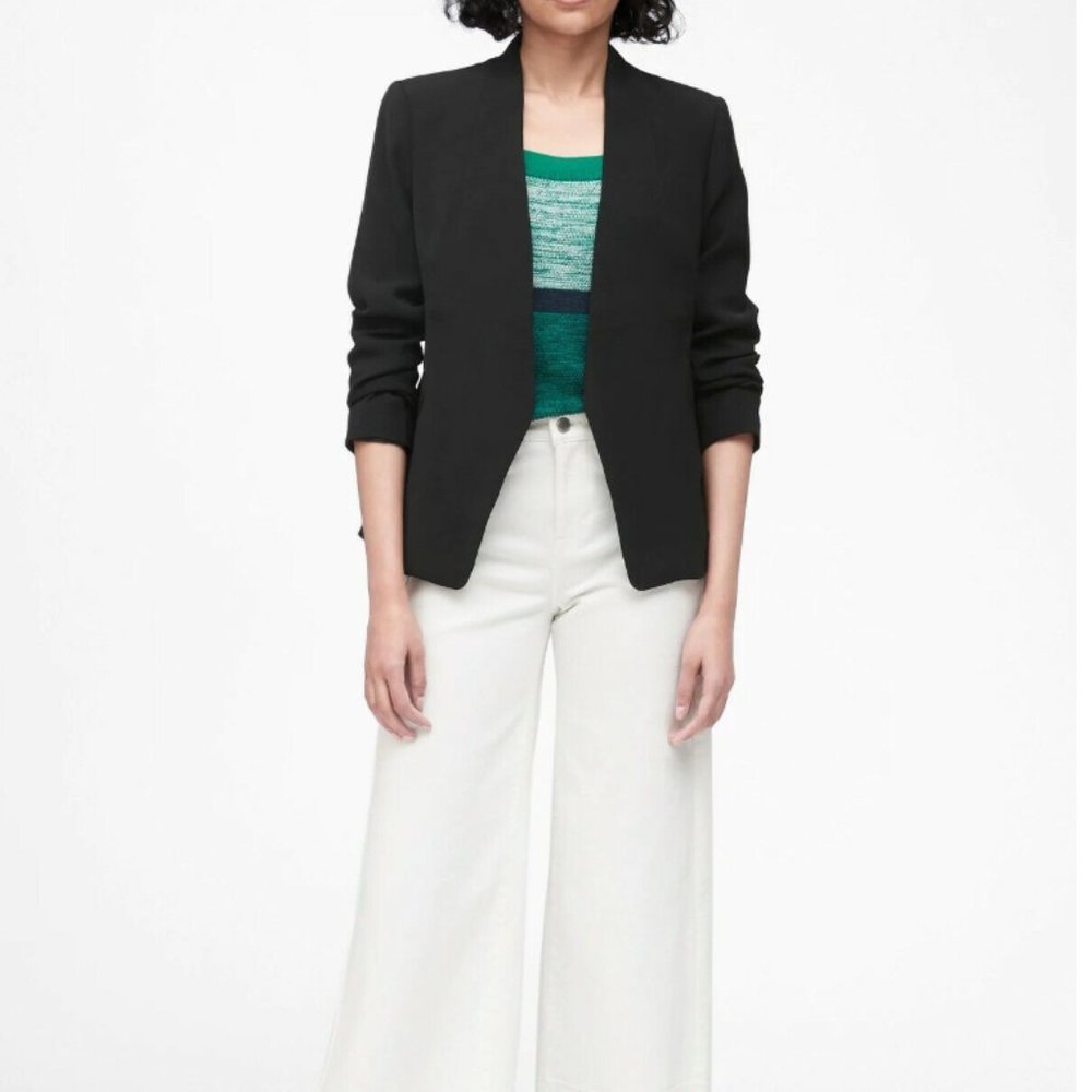 Banana Republic Collarless Blazer, NWT (size 2)